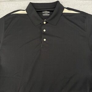 Mens Black PGA Tour Golf Polo Shirt Size XL Extra Large Dad Grandpa Tee Time